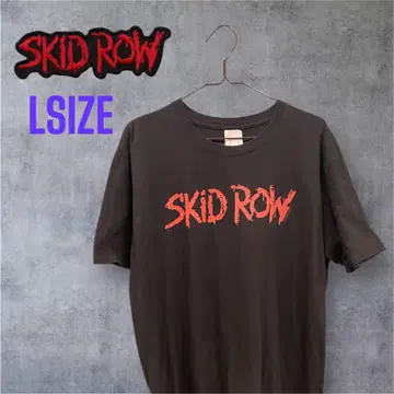 SKID ROW 블랙 티셔츠 L 사이즈 스키드 로우 밴딩 밴 티셔츠