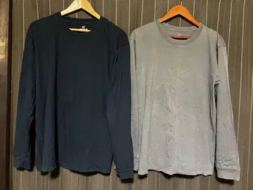 헤인즈 비피 롱 슬리브 롱 T 셔츠 XL 2장 세트 A