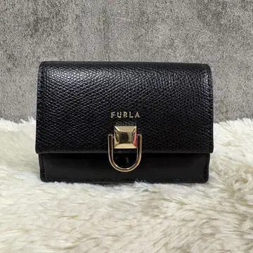 새상품급 훌라 FURLA 3단 폴더형 지갑 미스 미미 S 트리폴드 네로