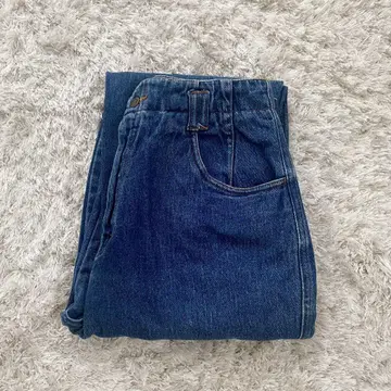 vintage 하이 웨스트 테이퍼드 데님 팬츠