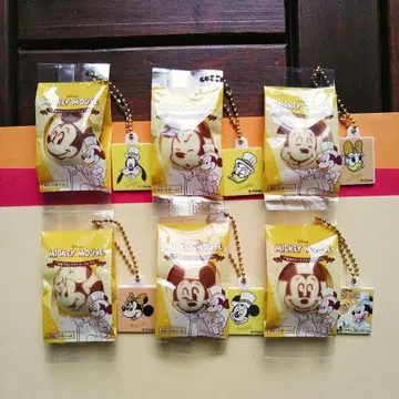 가챠 미키마우스 긴자의 캐러멜 케이크 스퀴즈 마스코트 미니어처