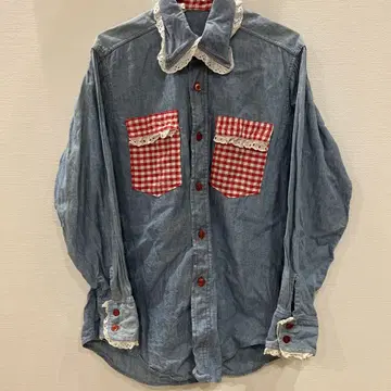 vintage 샴브레이 셔츠
