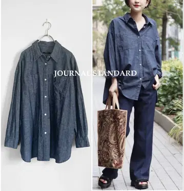 JOURNAL STANDARD 라이트 샴브레이 셔츠 데님 셔츠