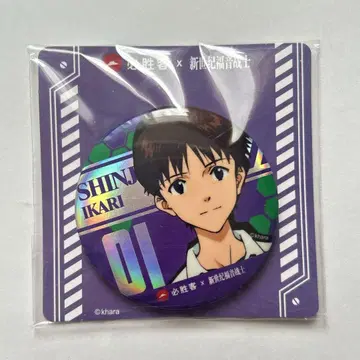 신세기 에반게리온 이카리 신지 홀로그램 캔뱃지 피자 햇 중국 한정판