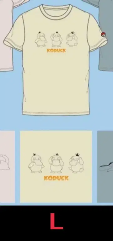포켓몬 포켓몬스터 코닥 티셔츠 반팔 L