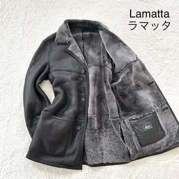 Lamatta 라마타 더블 페이스 리얼 무스탕 가죽 코트 블랙 48