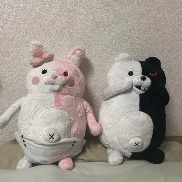 모노미와 모노쿠마 봉제 인형 약 30cm