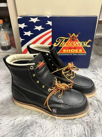Thorogood 블랙 워크 부츠
