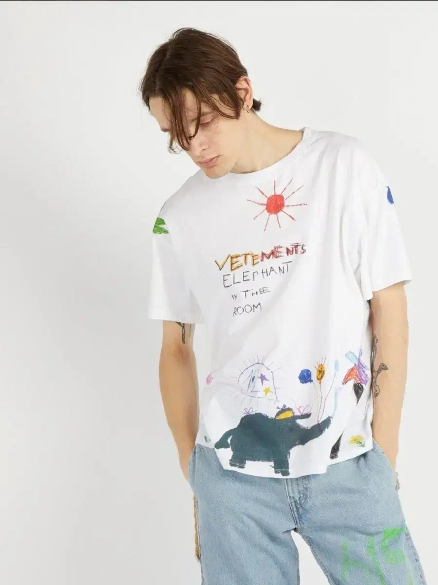Vetements Jay Park mu-vee Elephant T-shirt