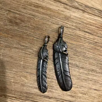 k-smith 페더 빈티지 펜던트 2개 세트 약 5.5cm