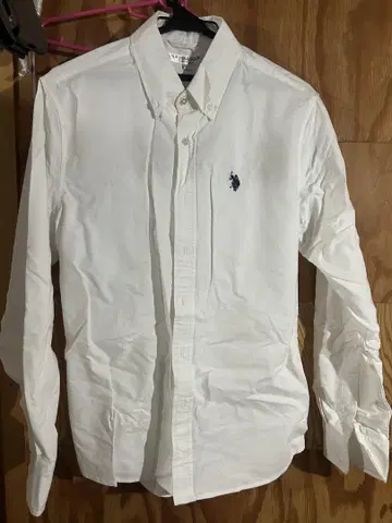 U.S. POLO ASSN. 화이트 긴팔 셔츠