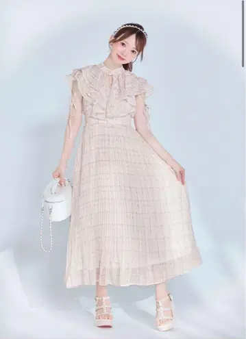 미셸 마카롱 케이프 리본 원피스 사진 포함