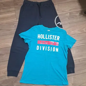 홀리스터 티셔츠 스웨트 팬츠 세트