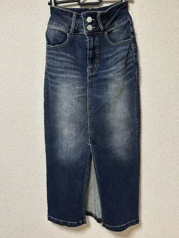 AZUL by MOUSSY 슬릿 데님 스커트 S