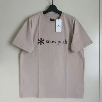 스노우피크 로고 티셔츠 SPS-TS-21SU00104 베이지 XL 새상품