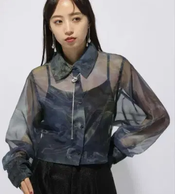 HARE 주피터 패턴 시어 셔츠