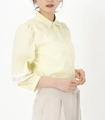 MISCHMASCH 소매 레이스 셔츠 블라우스