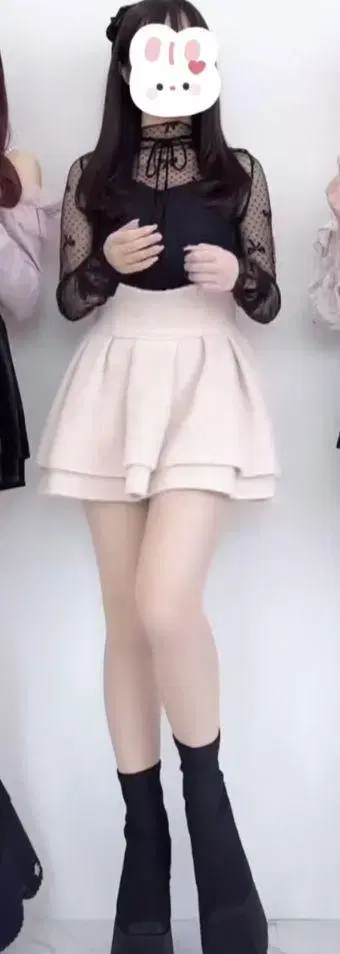 미셸 마카롱 정품 미각 스커트 화이트 M 사이즈 미사용 새상품 택 포함