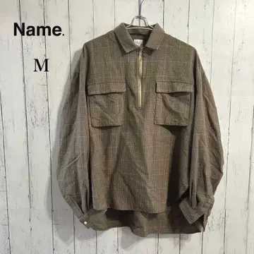 레어 새상품급 Name. 풀오버 체크 셔츠 브라운