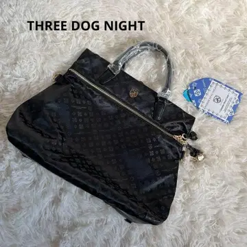 택 포함 THREE DOG NIGHT 모노그램 자카드 3WAY 토트백