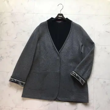 새상품급 LEONARD 레오나르 울 스트레치 코트 아우터 42