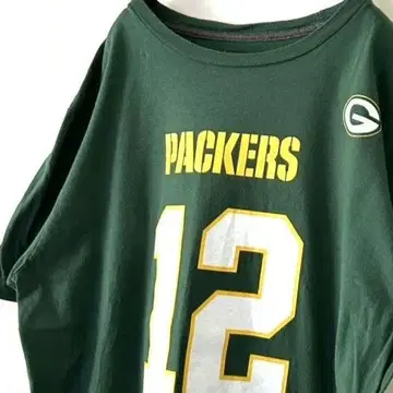 NFL 패커스 12 RODGERS 티셔츠 L 그린 그린 구제 의류