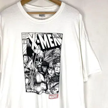 Y2K 빈티지 마블 X-MEN 양면 프린트 티셔츠 2XL