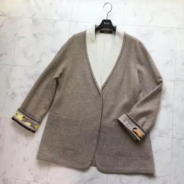 새상품급 LEONARD 레오나르 울 블렌드 코트 아우터 42