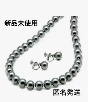 펄 목걸이 귀찌 미사용 새상품 관혼상제 마츠요 꽃진주 조개