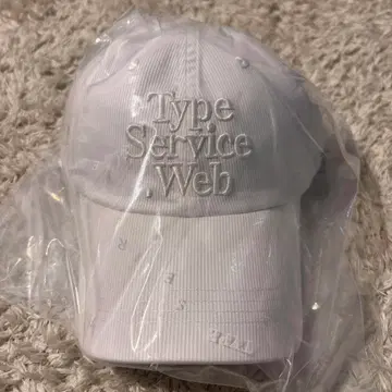 타입서비스. 웹 스트라이프 캡 화이트