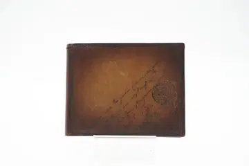 BERLUTI 두겹 머니 클립 캘리그래피 스크릿 가죽 브라운