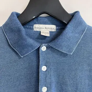 BANANA REPUBLIC 블루 피케 셔츠 XL