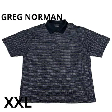 Greg Norman 네이비 자수 로고 피케 셔츠 2XL 새상품급