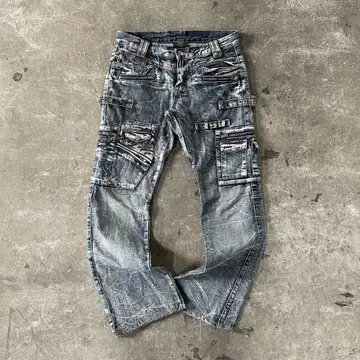 semantic gimmick cargo flare denim y2k