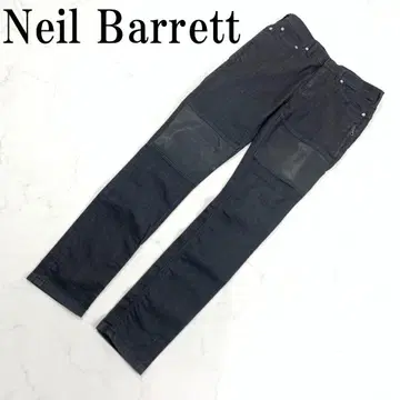 LA6597 닐 바렛 가죽 블랙 스키니 팬츠 코튼 30