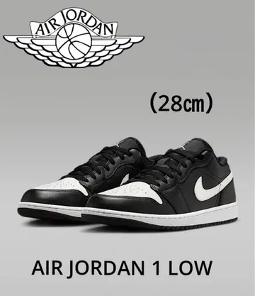 미사용 새상품 Air Jordan 1 Low 블랙/화이트 28cm