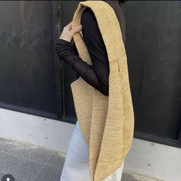 새상품 seya. 세야 RAFFIA SHOPPING BAG 베이지 라피아