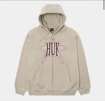 HUF 베이지 스타 자수 후드티 셋업