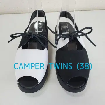 CAMPER 캠퍼 TWINS 트윈스 가죽 통굽 펌프스 샌들