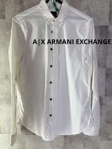 Armani Exchange 슬림 핏 셔츠 화이트