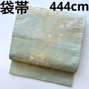 사오리 후쿠로 오비 순수 실크 금실 지지 멋진 색감 로쿠쓰 U-5420