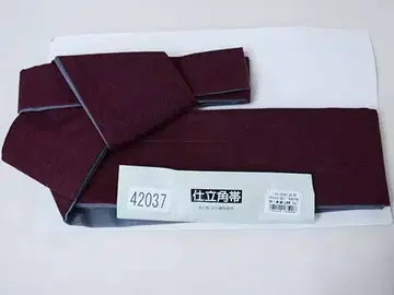 원터치 남성용 오비 유카타 오비 린넨 100% 크림슨 NO42037