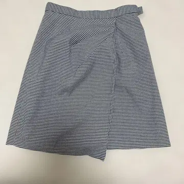 새상품급 엘르 가디 체크 무늬 스커트 사이즈 38