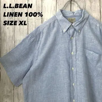L.L.Bean 엘엘빈 반팔 린넨 샴브레이 BD 셔츠 XL 구제 의류