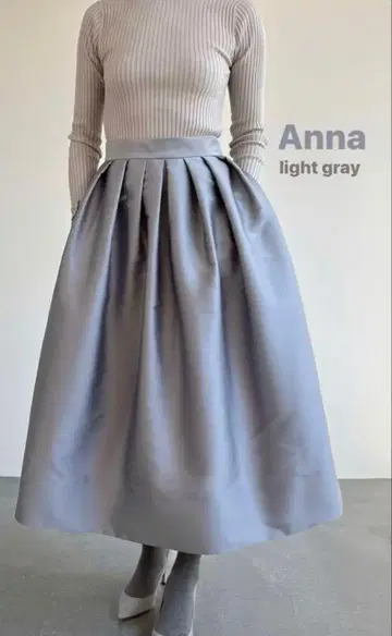 She Tokyo 플레어 스커트 라이트 그레이 Anna 36