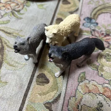 Schleich 슐라이히 늑대 울부짖기 2색 2개 + 화이트 늑대