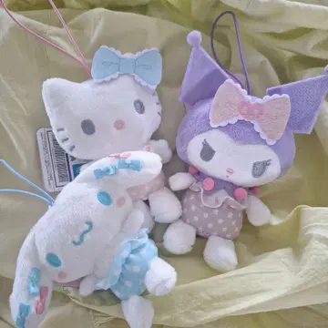 산리오 캐릭터 스트랩 봉제 인형 랩핑 무료!