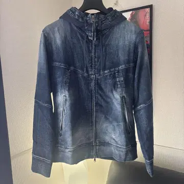 VOGUISH 후드 부착 다크 데님 자켓 XL 데님 후드티