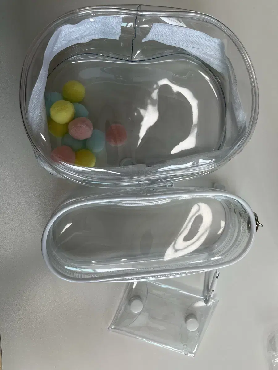 투명 파우치 3개 일괄 팔아요 가챠,인형,피규어 파우치로도 이용가능