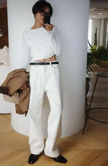 시루무린 스퀴즈 핏 롱 슬리브 롱 T searoomlynn